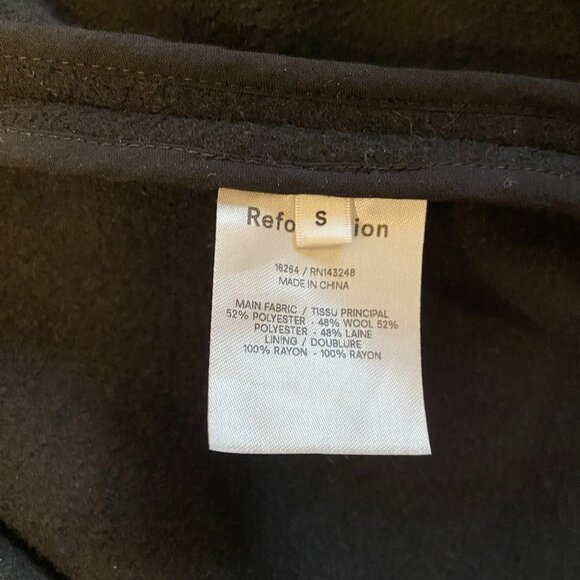 Reformation Greenwich Wool Coat in Black - Picture 9 of 10